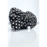 Ceinture noire en pvc avec noeud papillon