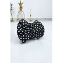 Ceinture noire en pvc avec noeud papillon