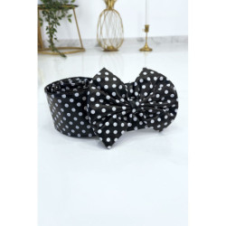 Ceinture noire en pvc avec noeud papillon