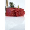 Ceinture rouge femme avec forme papillon à la boucle