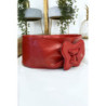 Ceinture rouge femme avec forme papillon à la boucle