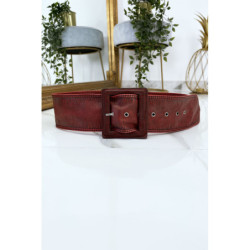 Ceinture rouge femme effet usé vintage