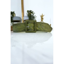 Ceinture verte femme effet usé vintage