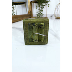 Ceinture verte femme effet usé vintage