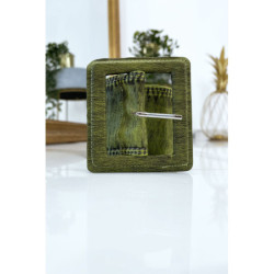 Ceinture verte femme effet usé vintage