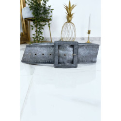 Ceinture bleue femme effet usé vintage