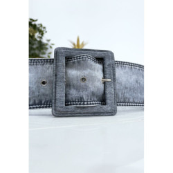 Ceinture bleue femme effet usé vintage