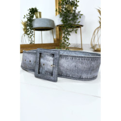 Ceinture bleue femme effet usé vintage