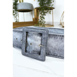 Ceinture bleue femme effet usé vintage