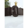 Ceinture marron boucle oval avec taille élastique
