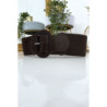 Ceinture marron boucle oval avec taille élastique