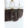 Ceinture marron boucle oval avec taille élastique