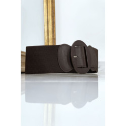 Ceinture marron boucle oval avec taille élastique
