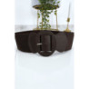 Ceinture marron boucle oval avec taille élastique