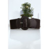 Ceinture marron boucle oval avec taille élastique