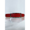 Ceinture rouge avec boucle argenté