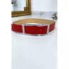Ceinture rouge avec boucle argenté
