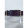 Ceinture violette avec boucle rectangle strass et argenté