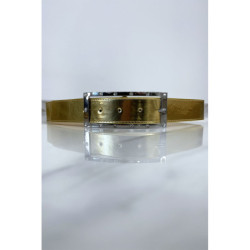 Ceinture doré avec boucle rectangle strass et argenté