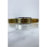 Ceinture doré avec boucle rectangle strass et argenté