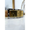 Ceinture doré avec boucle rectangle strass et argenté
