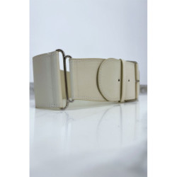 Grosse ceinture beige. Ceinture femme