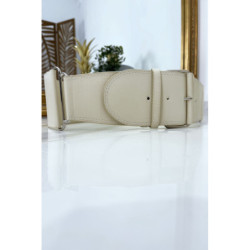 Grosse ceinture beige. Ceinture femme