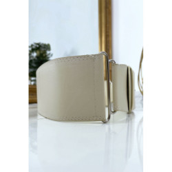 Grosse ceinture beige. Ceinture femme