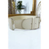 Grosse ceinture beige. Ceinture femme