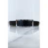 Ceinture verte avec boucle rectangle strass et argenté