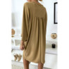 Robe classe camel à manches courtes