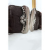 Ceinture élastique marron avec accessoire et plume