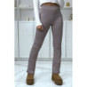 Pantalon bordeaux motif carreaux patte d'eph