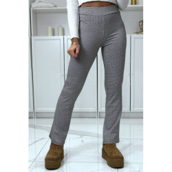 Pantalon canard motif carreaux patte d'eph