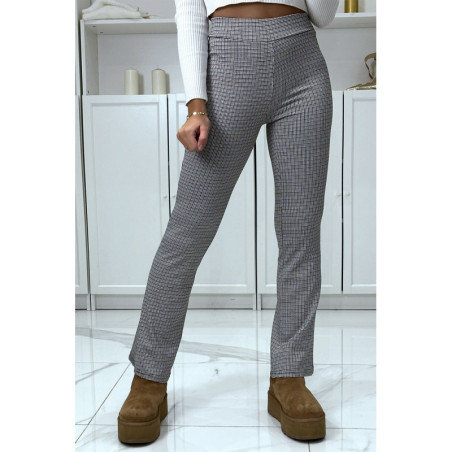 Pantalon canard motif carreaux patte d'eph
