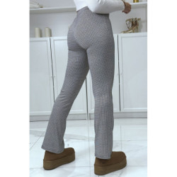 Pantalon canard motif carreaux patte d'eph