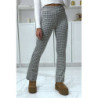 Pantalon canard motif carreaux patte d'eph