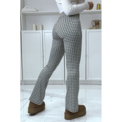 Pantalon canard motif carreaux patte d'eph