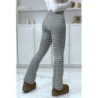 Pantalon canard motif carreaux patte d'eph