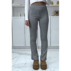 Pantalon vert motif carreaux patte d'eph