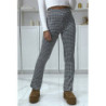 Pantalon vert motif carreaux patte d'eph
