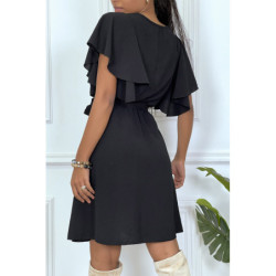 Robe patineuse noire cache coeur