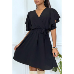 Robe patineuse noire cache coeur