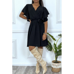 Robe patineuse noire cache coeur