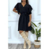 Robe patineuse noire cache coeur