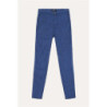 Jeggings bleu à carreaux avec poches arrières