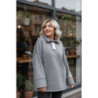 Sweat gris Oversize à Col Zippé – Douceur & Style Italien