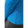 Gilet bleu en maille tricot très extensible et très doux