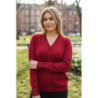 Gilet bordeaux Cardigan Maille Douce - Col V