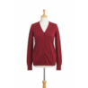 Gilet bordeaux Cardigan Maille Douce - Col V